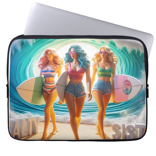 Waves & Wanderlust Kollektion Laptopschutzhülle (Vorderseite)