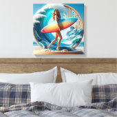 Waves & Wanderlust Kollektion Leinwanddruck (Insitu (Schlafzimmer))
