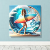 Waves & Wanderlust Kollektion Leinwanddruck (Insitu (Holzboden))