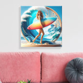 Waves & Wanderlust Kollektion Leinwanddruck (Insitu (Wohnzimmer))