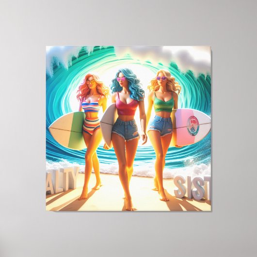 Waves & Wanderlust Kollektion Leinwanddruck (Vorderseite)