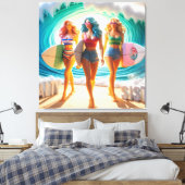 Waves & Wanderlust Kollektion Leinwanddruck (Insitu (Schlafzimmer))
