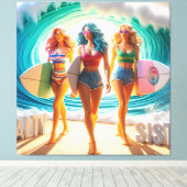 Waves & Wanderlust Kollektion Leinwanddruck (Insitu (Holzboden))