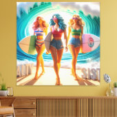 Waves & Wanderlust Kollektion Leinwanddruck (Insitu (Wohnzimmer))