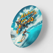Waves & Wanderlust Kollektion Runde Wanduhr (Winkel)