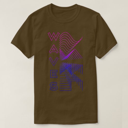 Waves Waveform Audio Digital Design Modular Gesche T-Shirt (Design vorne)