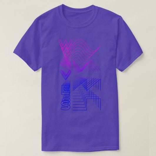 Waves Waveform Audio Digital Design Modular Gesche T-Shirt (Design vorne)
