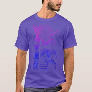 Waves Waveform Audio Digital Design Modular Gesche T-Shirt