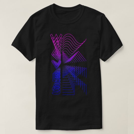 Waves Waveform Audio Digital Design Modular Gesche T-Shirt (Design vorne)