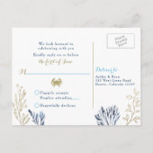 Waves Wedding RSVP Einladungspostkarte (Rückseite)