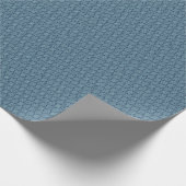 Waves White Blue Minimal Muster Geschenkpapier (Ecke)