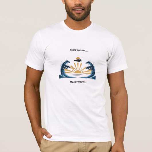 Waves with Joy - Ocean Dreams & Sunams T-Shirt (Vorderseite)