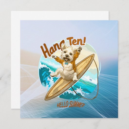 Waves & Woofs Wünsche Feiertagskarte (Vorne/Hinten)