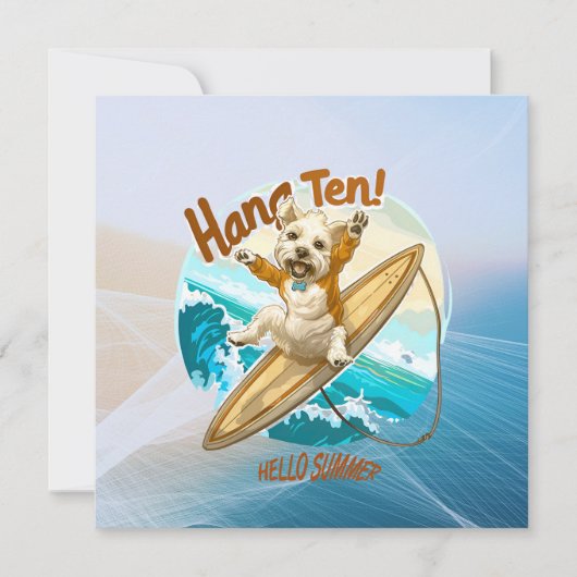 Waves & Woofs Wünsche Feiertagskarte (Vorderseite)