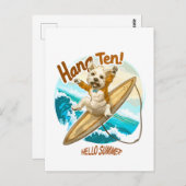 Waves & Woofs Wünsche Postkarte (Vorne/Hinten)