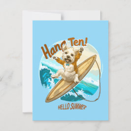 Waves & Woofs Wünsche Postkarte