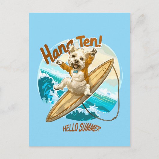 Waves & Woofs Wünsche Postkarte (Vorderseite)