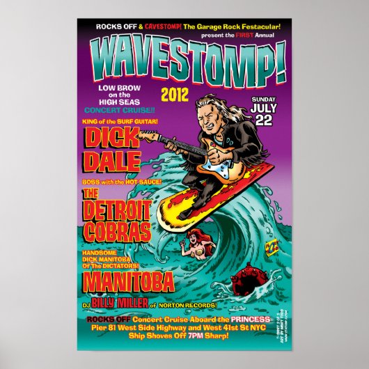 WAVESTOMP 2012 DICK DALE Poster (Vorne)