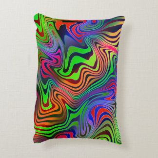 wavey psychedelic multicolfarbene Linien Dekokissen