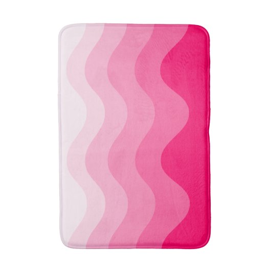 Wavey Stripe Modern Bath Mat Badematte (Vorderseite Vertikal)