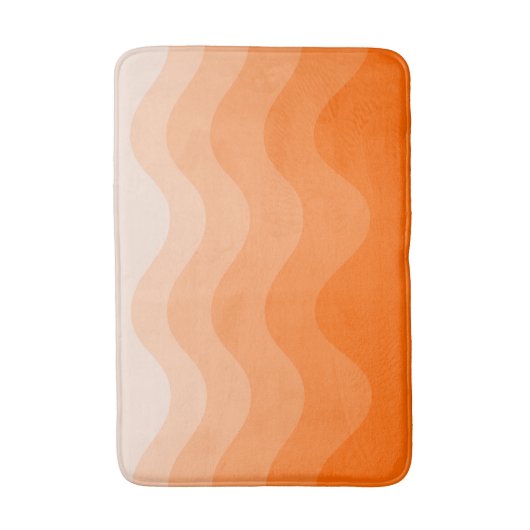 Wavey Stripe Modern Bath Mat Badematte (Vorderseite Vertikal)