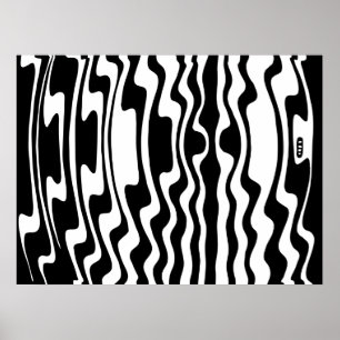 Wavey Stripey Abstrakt Poster