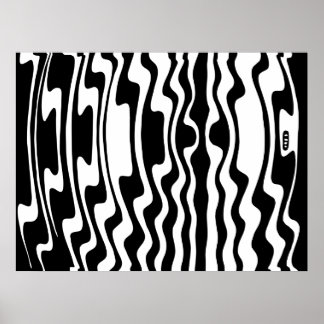 Wavey Stripey Abstrakt Poster