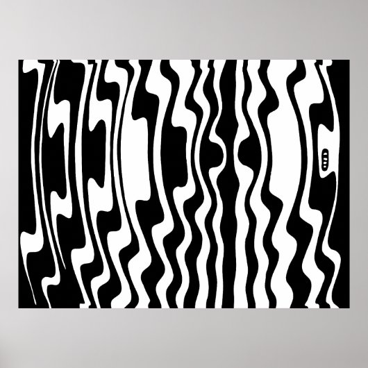 Wavey Stripey Abstrakt Poster (Vorne)
