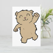 Waving Adorable Lächelbär Einladung