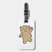 Waving Adorable Lächelbär Gepäckanhänger (Vorderseite vertikal)