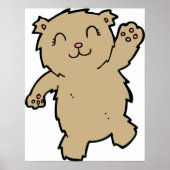 Waving Adorable Lächelbär Poster (Vorne)