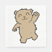Waving Adorable Lächelbär Serviette (Vorderseite)