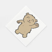 Waving Adorable Lächelbär Serviette (Ecke)