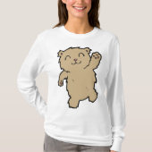 Waving Adorable Lächelbär T-Shirt (Vorderseite)