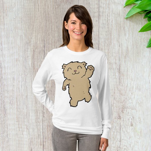 Waving Adorable Lächelbär T-Shirt