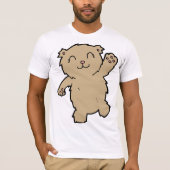 Waving Adorable Lächelbär T-Shirt (Vorderseite)