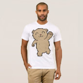 Waving Adorable Lächelbär T-Shirt (Vorne ganz)