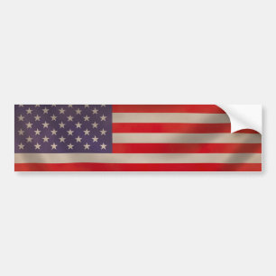 Waving American Flag Car Sticker Autoaufkleber