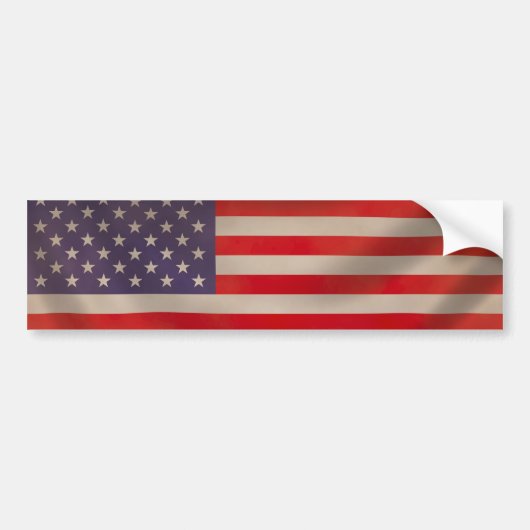 Waving American Flag Car Sticker Autoaufkleber (Vorne)