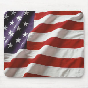 Waving American Flag Mousepad