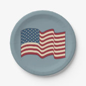 Waving American Flag Paper Teller (Vorderseite)