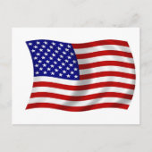 Waving American USA FLAG Postkarte (Vorderseite)