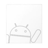 Waving Android Notepad Notizblock (Vorderseite)
