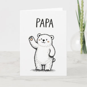 Waving Bear Papa Liebeskarte Karte