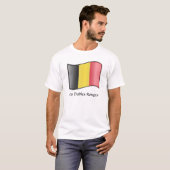 Waving belgische Flag Les Diables Rouges T - Shirt (Vorne ganz)