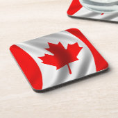 Waving Canadian Flag Getränkeuntersetzer (Linke Seite)