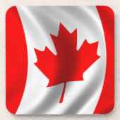 Waving Canadian Flag Getränkeuntersetzer (Vorderseite)