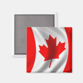 Waving Canadian Flag Magnet (Vorderseite/Rückseite)