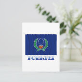 Waving Fahne Pohnpei, mit Namen Postkarte (Stehend Vorderseite)