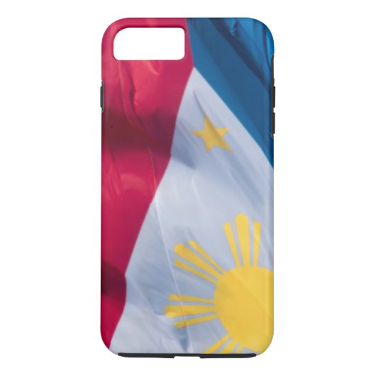 Waving Flag der Philippinen Case-Mate iPhone Hülle (Rückseite)
